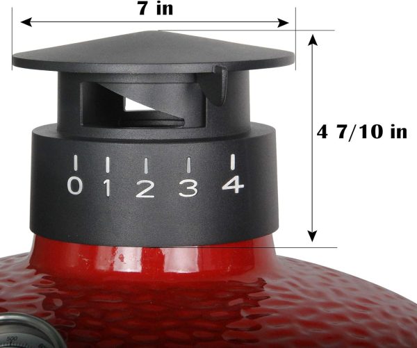 Umbrella Cap for Kamado Joe Classic & Big Joe Series Ceramic Egg Grills, BBQ Replacement Parts for Kamado Joe Dual Function Metal Chimney Top For Sale - Image 2