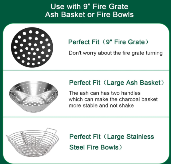 Cast Iron Ash Can with Handle, Ash Pot Pan Charcoal Ash Basket Fits for Large Big Green Egg, Kamado Hot on Sale - Image 5