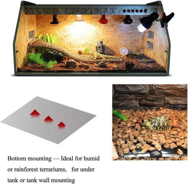 Reptile Heating Pad, 20W 16.5x11 Inch Waterproof Reptile Heat Pad with Temperature Control for Turtle, Tortoise, Snakes, Lizard, Gecko For Cheap - Image 4
