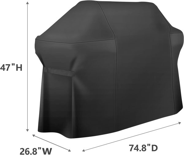 7109 Premium Grill Cover for 7555 Weber Summit 600 Series 6 Burner Gas Grills, 75  W x 27  D x 47  H Online now - Image 2