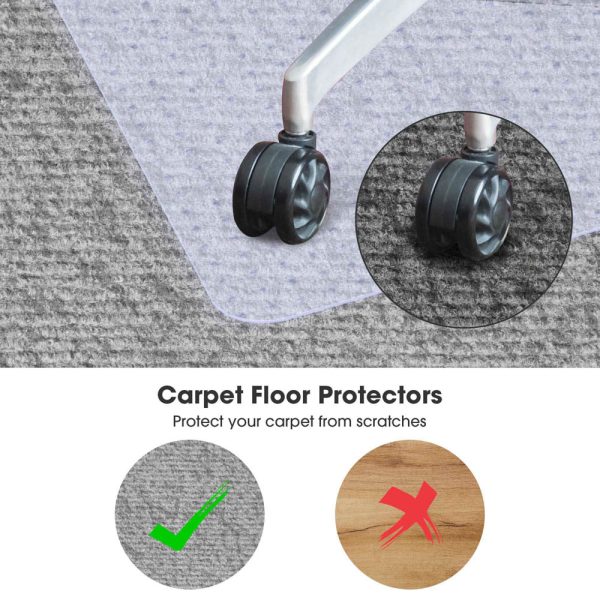 TheLAShop 46  x 60  (1 8  Thick) PVC Studded Chair Mat for Low Pile Carpet Online now - Image 3