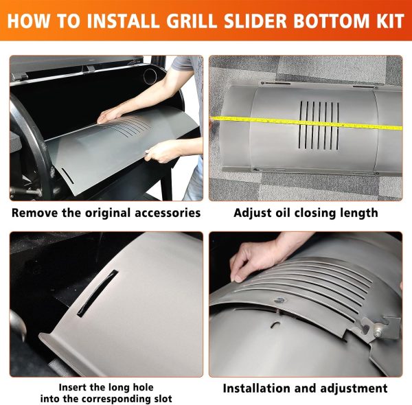 Flame Broiler Slide Cover Bottom Kit for Pit Boss All 820 850 Series PB820, PB820FB, 500SP, PB820S, PB820XL, 820SP, PB850G, PB850CS1 Pellet Grills Fashion - Image 5