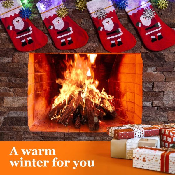 16  Large Gas Fireplace Ceramic Wood Logs and Ceramic Pine Corns Set for Firebowl, Vented, Propane, Electric Gas Fire Pits, Fireplace Decorative Cheap - Image 5
