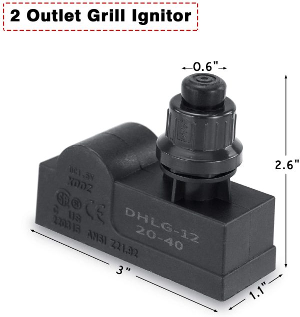 Spark Generator Push Button Ignition Switch for Kirkland 720-0011, 720-0193, 720-0432 Gas Grills Fashion - Image 3