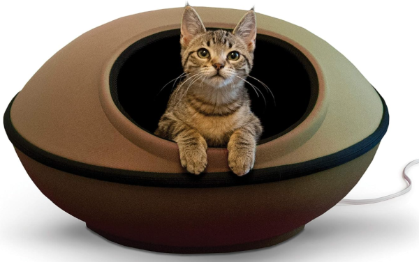 Thermo Kitty Mod Dream Pod Heated Cat Bed for Large Cats, Indoor Heated Cat Cave, Thermal Cat Mat Hideaway for Small Large Cats and Kittens 22 Inches Online Hot Sale