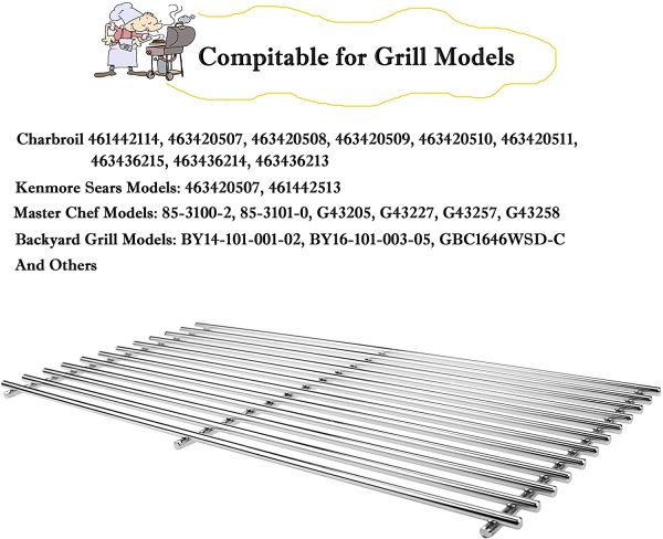 Cooking Grate for Backyard GBC1748WBSB-C, GBC1748-WBSB-C, GBC1748-WRSB-C 4 Burner Grill For Discount - Image 4