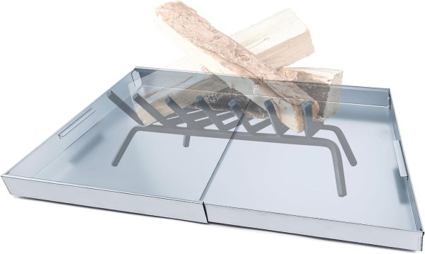 Adjustable Fireplace Inserts Tray Expandable Ash Pan with Handles for Up to 30  Fire Place Grate-Nuts and Bolts Included For Cheap