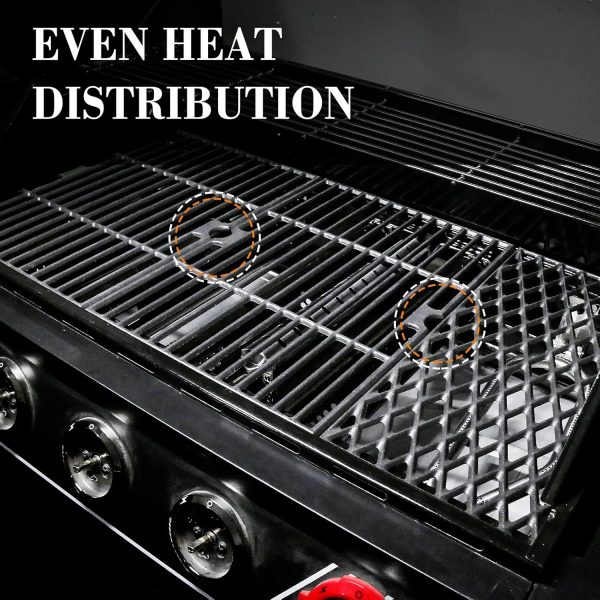 Cast Iron Cooking Grates for Dyna Glo DGH485CRP, DGH450CRP, DGH474CRP, DGB495SDP, DGH483CRP 5-Burner Propane Gas Grills Discount - Image 2