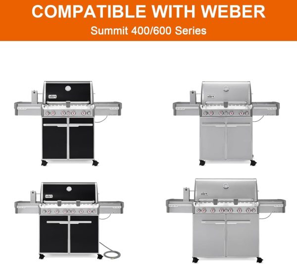 Full-Size Griddle Inserts for Weber Summit 400 Gas Grills, Flat Top Griddle for Weber Summit E-420 E-450 E-470 S-470, Replace for Weber 67550 Grates Supply - Image 5