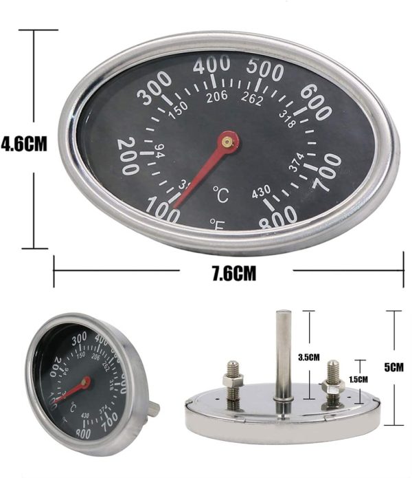 Thermometer for Members Mark 730-0582, 720-0582B Gas Grills, Temperature Gauge Heat Indicator Sale - Image 2