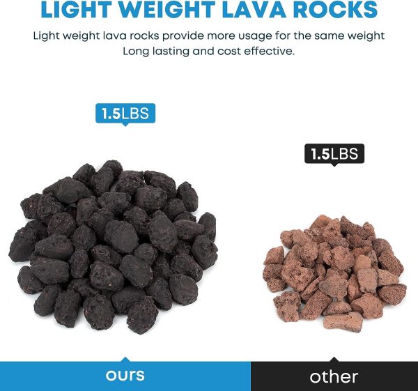 Light Weight Lava Rock Granules Ceramic Fiber Lava Rock for Decorative Landscaping Stones for Outland Bond Portable Fire Pit, Gas Log and Fireplace For Cheap - Image 3
