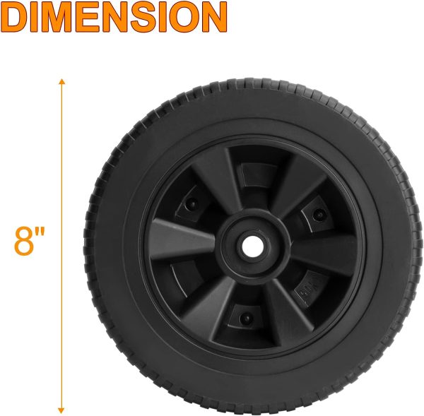 8 Inch Plastic Grill Wheels 2Pcs Kit for Charmglow Grills Online - Image 2