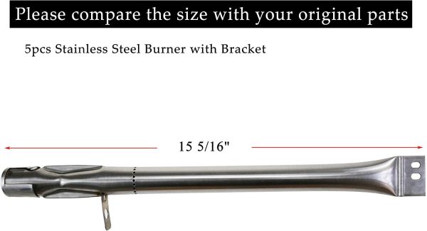 Burners and Igniter Parts Kit for Brinkmann 810-4545-G, 810-2512-F, 810-4535-S, 810-4545-0, 810-4545-F 5 Burner Gas Grills Cheap - Image 2