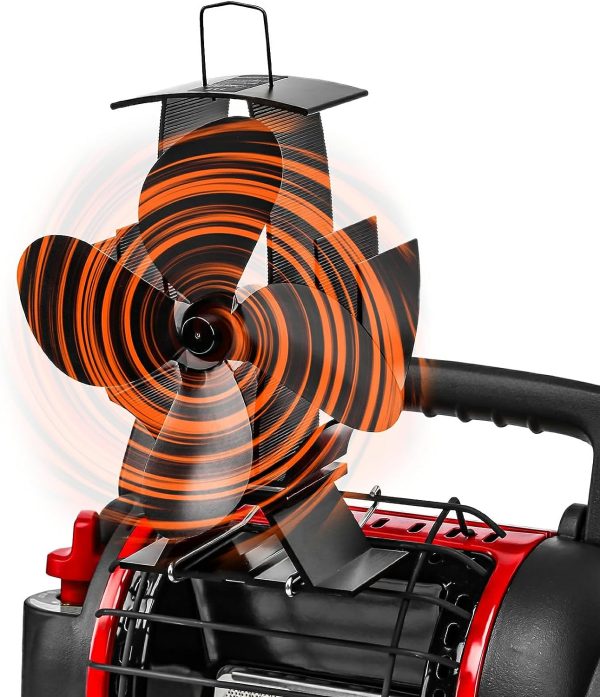 Heat Powered Stove Fan for Wood Burning Stove Pellet Log Burner Portable Buddy, 4 Blade Fan for Wood Log Burner Fireplaces Cheap