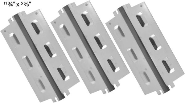 Heat Plates 3Pcs Kit for Char-Broil 461350805, 461460806, 463350108, 463350505, 463350905, 463351005 etc Gas Grills, 11 3 4  x 5 5 8  For Discount - Image 2