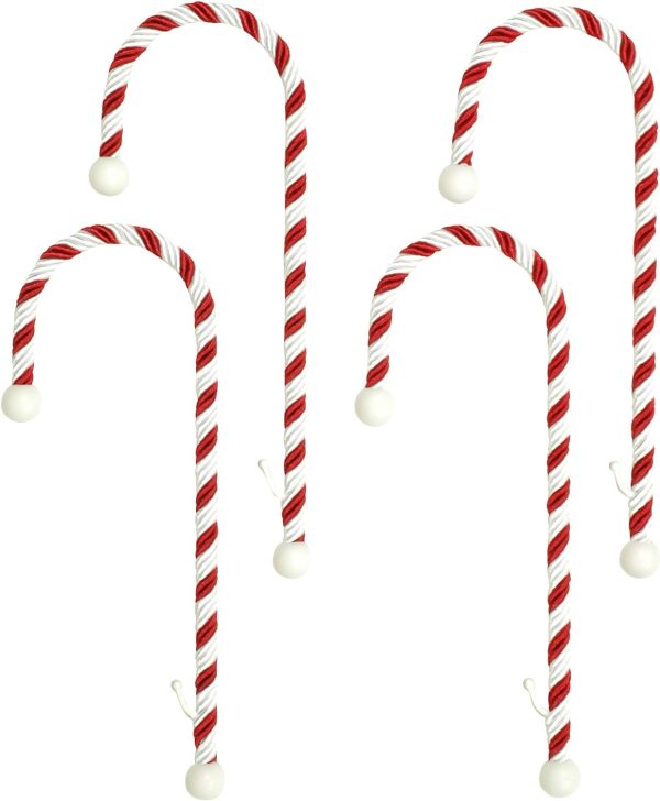 4-Pack Candy Cane Stocking Holder, Lightweight Christmas Stocking Hanger Fireplace Mantel Decorations, Holds up to 10 pounds Supply