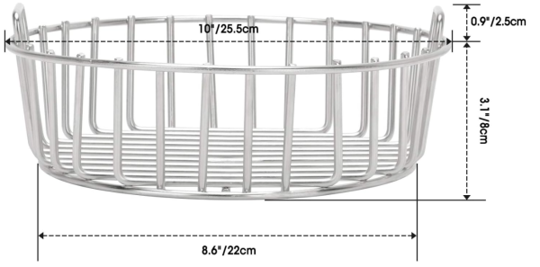 Stainless Steel Charcoal Ash Basket with Handles for Minimax Big Green Egg Kamado Grills Online Sale - Image 2