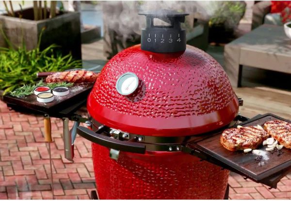 Umbrella Cap for Kamado Joe Classic & Big Joe Series Ceramic Egg Grills, BBQ Replacement Parts for Kamado Joe Dual Function Metal Chimney Top For Sale - Image 4