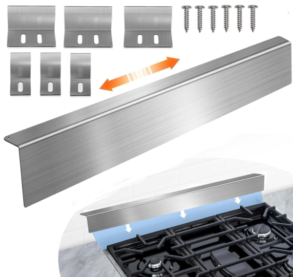 23.6 ~47.2  Stove Gap Filler, Slide-in Range Rear Filler Kit-Stainless Steel Backsplash for Stove, Range Gap Filler, Stove Trim Kit, Oven Gap Filler Online