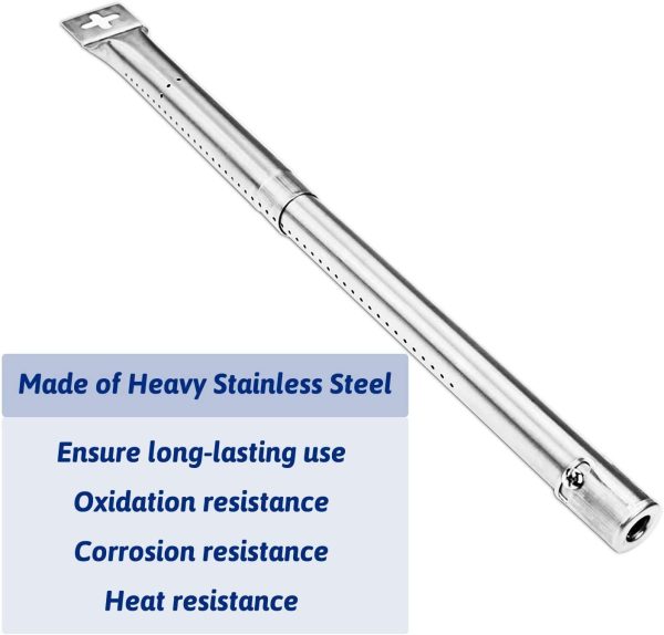 Universal Burner Tubes Kit for Huntington 5 Burner Gas Grills, Stainless Steel 12-17.5 inch Adjustable Burners Replacement Parts Online Sale - Image 5