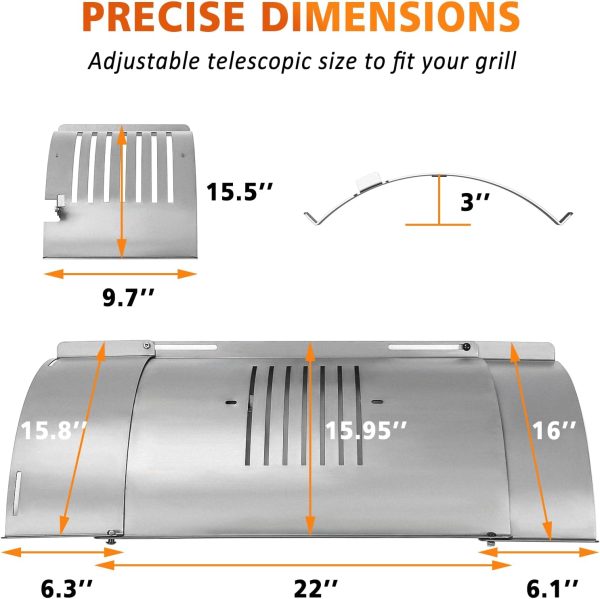 Flame Broiler Slide Cover Bottom Kit for Pit Boss All 820 850 Series PB820, PB820FB, 500SP, PB820S, PB820XL, 820SP, PB850G, PB850CS1 Pellet Grills Fashion - Image 2