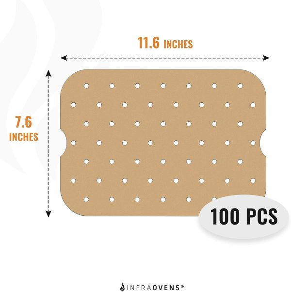 Unbleached Parchment Paper Liners for Ninja Foodi XL Smart FG551, BG500A 6-in-1 4 Quart Indoor Air Fryer Grill Online now - Image 2