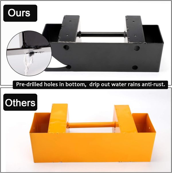 Outdoor Firewood Log Storage Rack 2x4 Black Bracket Kit Fireplace Wood Storage Holder Adjustable to Any Length Discount - Image 5