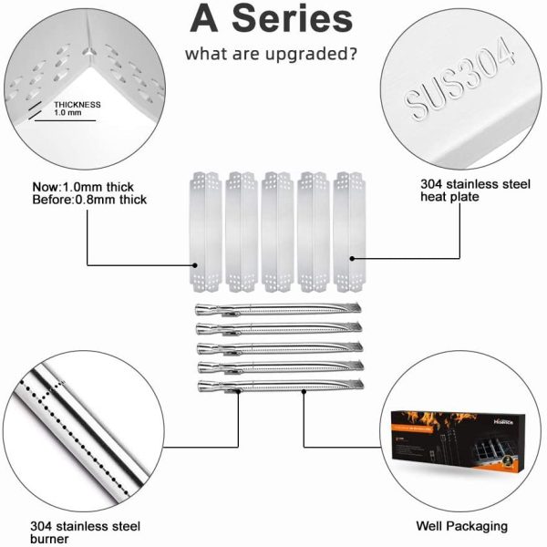 Repair Kit for Nexgrill 720-0882D, 720-0882S, 730-0882S 5 Burner Gas Grills, Burners, Heat Plates and Igniters Kit Online Sale - Image 4