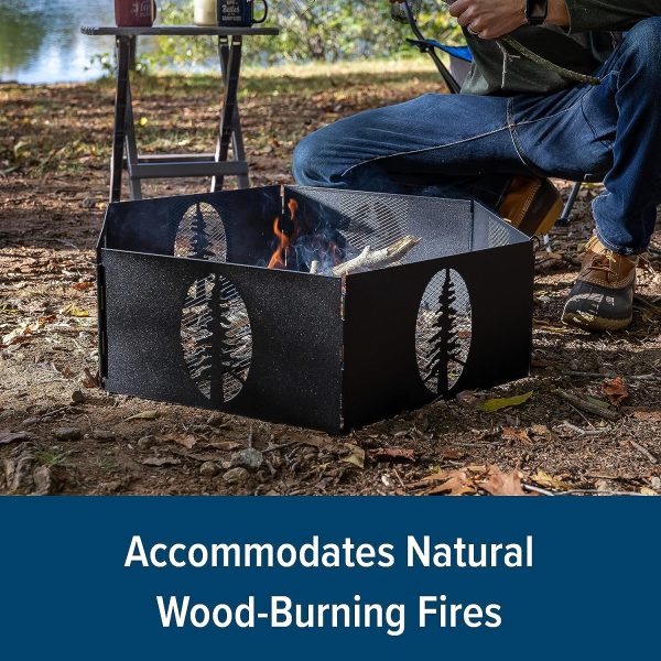 27  Fire Pit Ring Heavy Duty Steel Campfire Ring with Storage Bag for Outdoor Wood Firepit on Sale - Image 4
