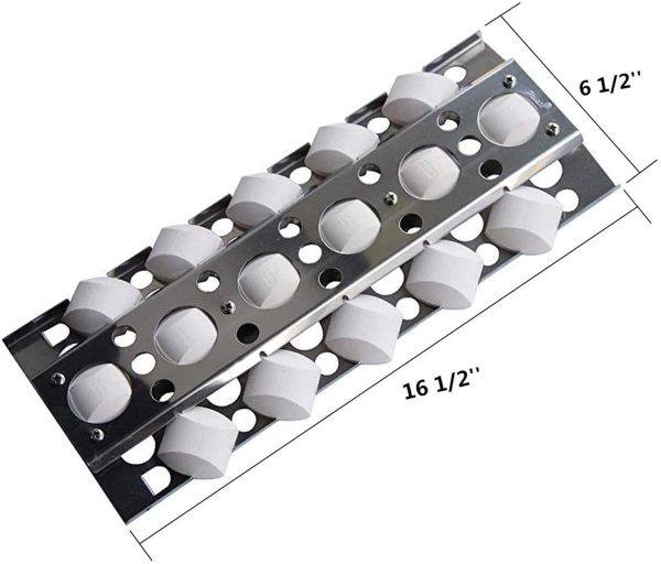 4 Pcs Grill Briquette Tray Heat Plates Kit for Capt N Cook CG4CKW, CG3CKW, CG3TCBN, CG4TCBN, CG5TCBN, CG5TDN, etc Gas Grills, 16 1 2  x 6 1 2  For Cheap - Image 2