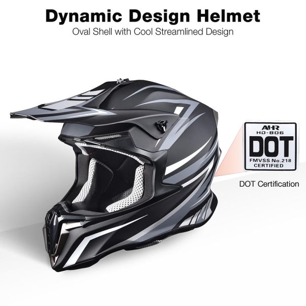 TheLAShop Black DOT Full Face Adult Offroad Helmet MX ATV Dirt Bike S-XL Cheap - Image 2