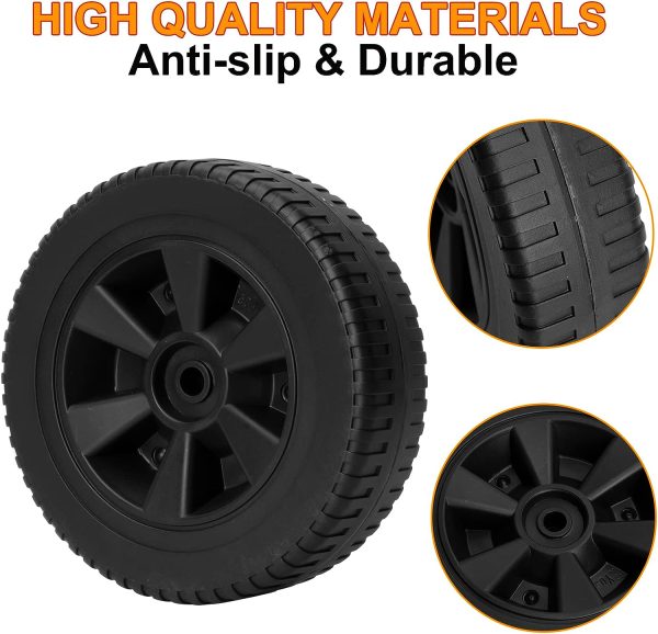 8 Inch Plastic Grill Wheels 2Pcs Kit for Embermatic U4041, 3004U, 4040U, 3041U, GE300617, GE350617, GE400617, U4049, U5241, U4051 Grills Online now - Image 4