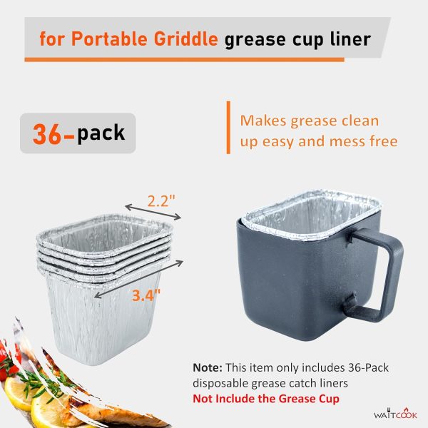Grease Drip Pan Liner for Pit Boss PB336GS and PB200GS Portable Flat Top Griddles, Pack of 36 Online Hot Sale - Image 4
