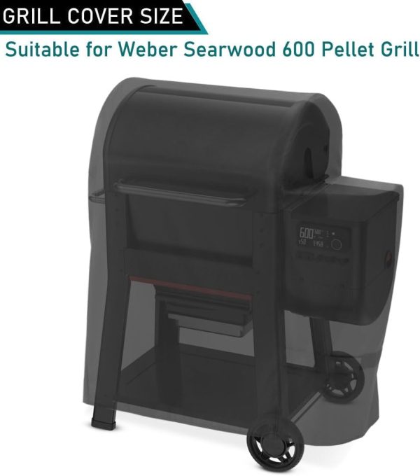 Grill Cover for Weber Searwood 600 1500120 Wood Pellet Grill Sale - Image 5