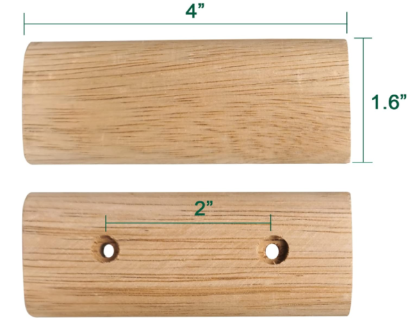 4  Handle Wood Block Replacement for Medium Small Big Green Egg Kamado Grill with Screws (Not fit Year Before 2012) Online - Image 2