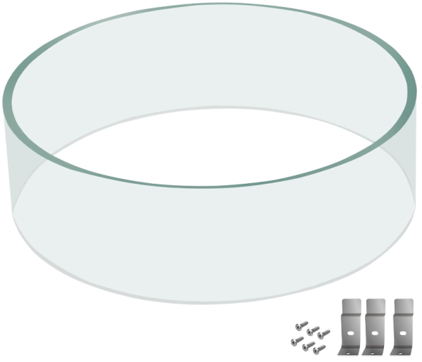 Fire Pit Glass Wind Guard 12.4 x 4  Round Fire Pit Screen Clear Tempered Glass Flame Shield for Outdoor Fire Column Online now