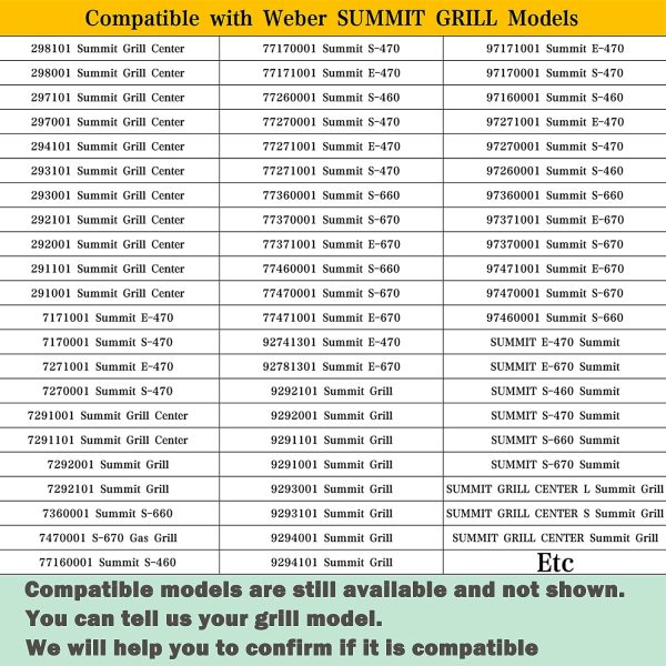 91538 Control Knobs Kit for Weber Summit E-470 670, S-460 470 660 670 Series Gas Grills 2012 and Later Models Online Hot Sale - Image 2