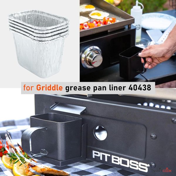 Grease Drip Pan Liner for Pit Boss PB336GS and PB200GS Portable Flat Top Griddles, Pack of 36 Online Hot Sale - Image 5