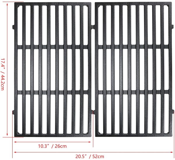 Cooking Grates for Weber Spirit II E-210 and S-210 ( 2017 and Newer) Gas Grills, Weber 67022 Grill Replacement Parts Supply - Image 3
