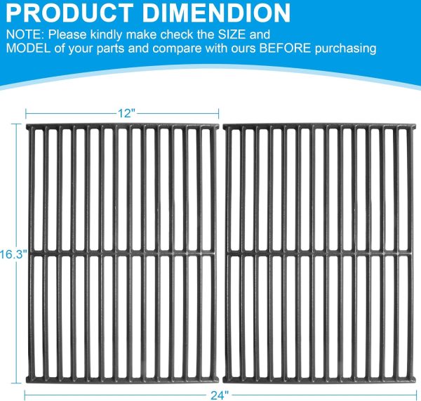 Cooking Grates for Monument Grills Mesa 300, Mesa 400M, 2-Pack A103 Replacement for Monument Grills Online - Image 2