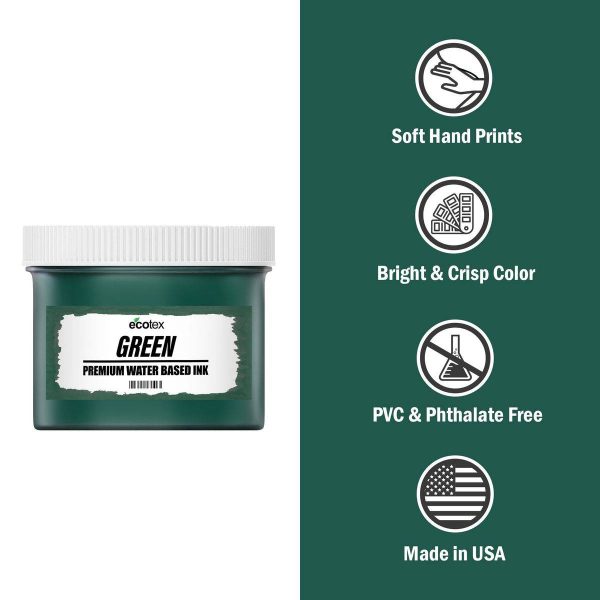 Ecotex® Water Based Screen Printing Ink Green Online Hot Sale - Image 5