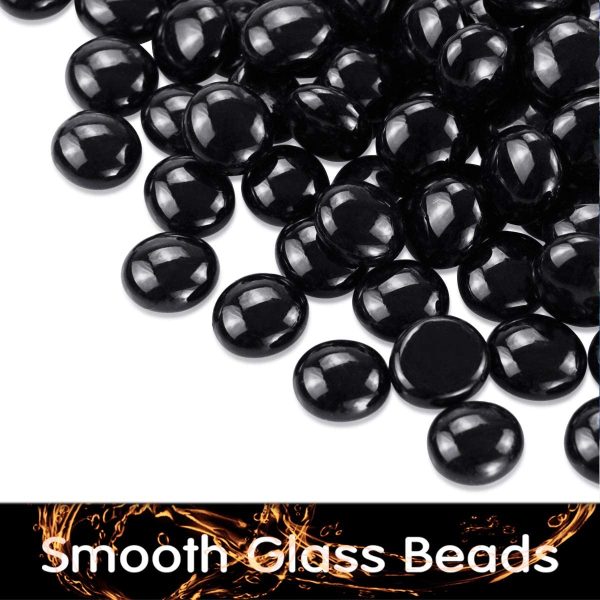 1 2   Patio Heaters Black Fire Glass Beads Reflective Tempered Fire Rocks Beads for Fire Pits, Fireplace and Fire Bowl on Sale - Image 3