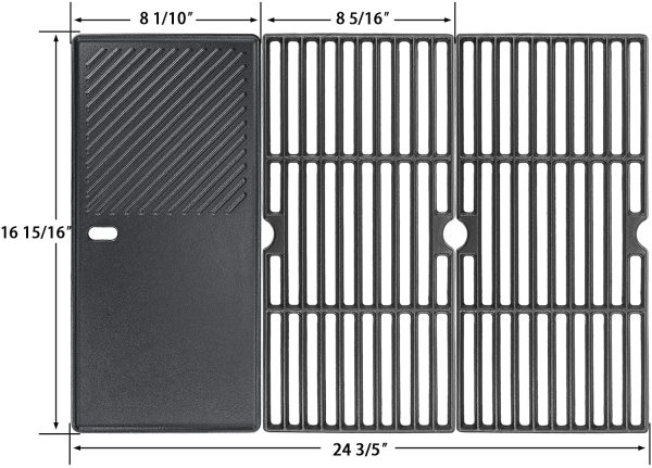 Grates Griddle Plate Kit for Char-broil 463470109, 463631411, 463247005, 463251713, 463251714 Grills Online - Image 3