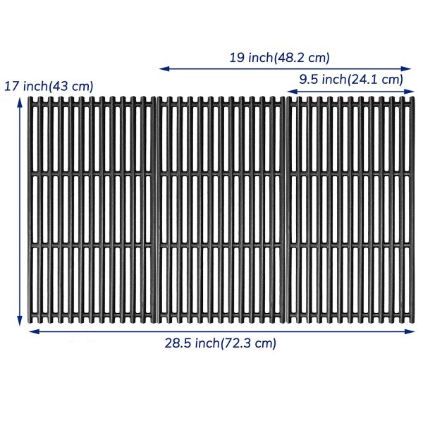 Grill Grates for Char-Broil 463242715, 463242716, 463276016, 466242816 4 Burner Gas Grills, 17 x 28-1 2, Cast Iron Grill Replacement Parts Supply - Image 3