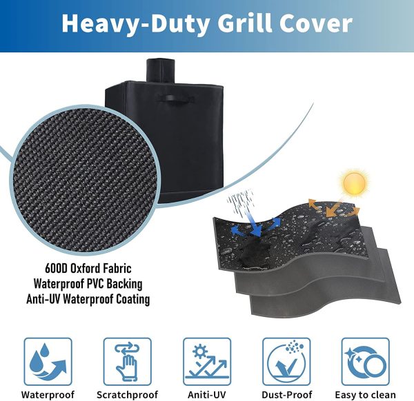 Premium Grill Cover 73550 for Pit Boss Vertical Smoker PBV5PW1, PBV4PS1, PVB4PS2, PBV5P1 Grills Online Hot Sale - Image 4