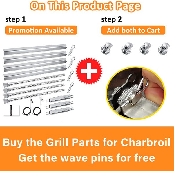 Repair Kit for Char-Broil Performance 4 Burner 463353521, 463350722, 463351021, 463351221, 463351521 Gas Grills Hot on Sale - Image 3