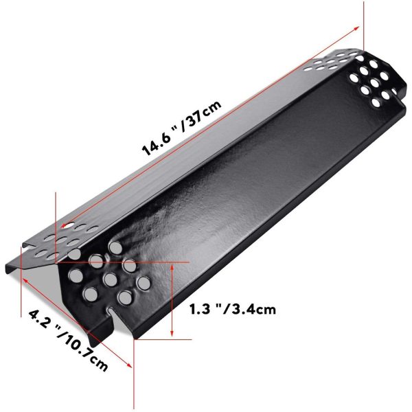 Porcelain Steel Heat Plates for Backyard 720-0888M Gas Grill, 5 Pcs Kit 14.6 x 4.2 Inch Online Hot Sale - Image 3
