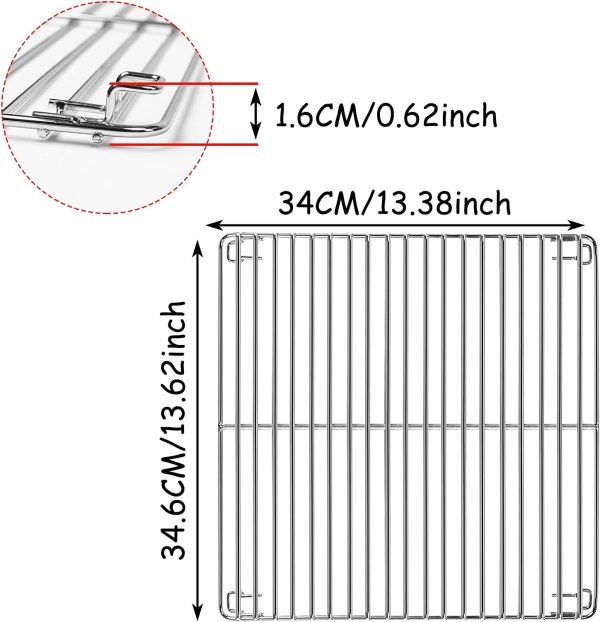 Cooking Grate and Rack Support Kit for Masterbuilt 30 Inch Propane Smokers, 4pcs 13.3  x 13.6  Smoking Racks Online Sale - Image 2