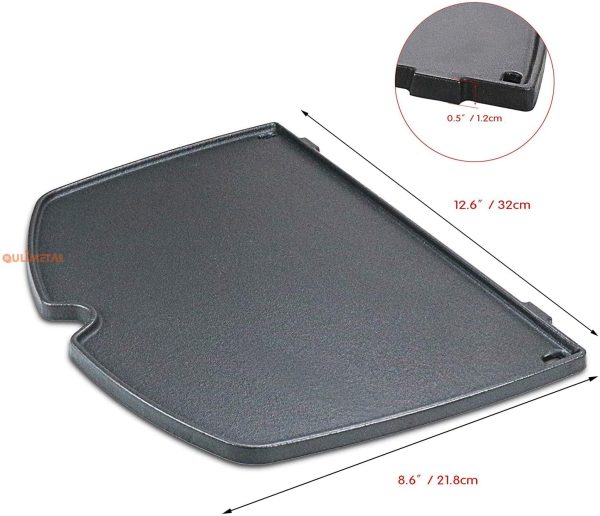 12.6   Grill Griddle Grates for Weber Q100 Q120 Q1000 Q1200 Series Gas Grills, 6558 Replacement Parts Online - Image 2