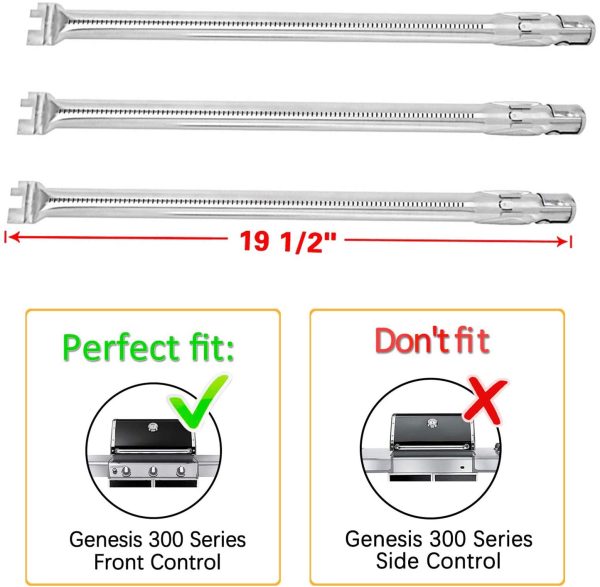 19.5   BBQ Burner 62752 for Weber Genesis S-310, S-320, S-320 Front Control Knob Series 3 Burner Grills Discount - Image 3